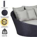 Ver imagem 2 de Chaise Sofá Livia para Varanda Jardim Piscina Trama Original Preto
