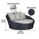 Ver imagem 3 de Chaise Sofá Livia para Varanda Jardim Piscina Trama Original Preto
