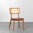 Ver imagem 7 de Conjunto Mesa de Jantar Square Laminada Tripé Redonda Natural - 88cm + 2 Cadeiras Lalá Encosto Palha