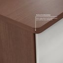 Ver mais imagens de Cabeceira Casal 140cm Ripada 100% MDF Estofada Isis com 02 Mesas de Cabeceira Espresso Móveis