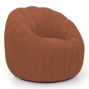 Ver imagem 7 de Poltrona Decorativa Estilo Concha Abóbora Shell Giratória Bouclê Terracota - Desk Design