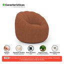 Ver imagem 3 de Poltrona Decorativa Estilo Concha Abóbora Shell Giratória Bouclê Terracota - Desk Design
