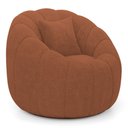 Ver imagem 2 de Poltrona Decorativa Estilo Concha Abóbora Shell Giratória Bouclê Terracota - Desk Design