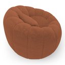Ver imagem 5 de Poltrona Decorativa Estilo Concha Abóbora Shell Giratória Bouclê Terracota - Desk Design