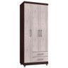 Guarda Roupa Manuela Roupeiro 3 Portas 2 Gavetas Castanho-Avelã - 1