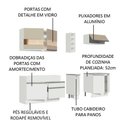 Ver imagem 5 de Armário de Cozinha Completa 220cm Branco/Branco/Crema Parma Madesa 02