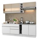 Ver imagem 1 de Armário de Cozinha Completa 220cm Branco/Branco/Crema Parma Madesa 02