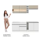 Ver imagem 6 de Armário de Cozinha Completa 220cm Branco/Branco/Crema Parma Madesa 02
