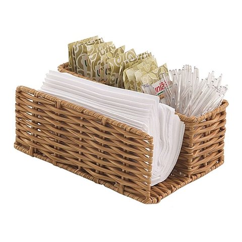 Porta Guardanapo e Sachê Claro Rattan 16 Cm - Mimo Style - Yk19226