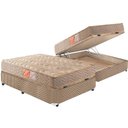 Ver imagem 1 de Cama Box Baú Casal: Colchão Espuma D33 Paropas Pasquale + Base CRC Suede Clean(138x188)