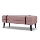Ver imagem 1 de Banco Estofado Viena 1,20m Suede Rose - Inova Decorações