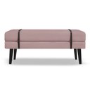 Ver imagem 2 de Banco Estofado Viena 1,20m Suede Rose - Inova Decorações
