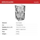 Ver imagem 6 de Vaso Decorativo de Cristal Transparente 13x7x7cm Enfeite Sala Mesa Estante