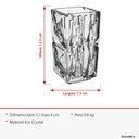 Ver imagem 7 de Vaso Decorativo de Cristal Transparente 13x7x7cm Enfeite Sala Mesa Estante