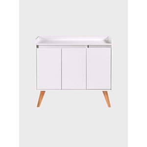 Aparador Buffet 90cm Mdf Branco Madri - On Móveis