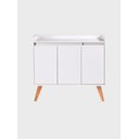 Ver imagem 1 de Aparador Buffet 90cm Mdf Branco Madri - On Móveis