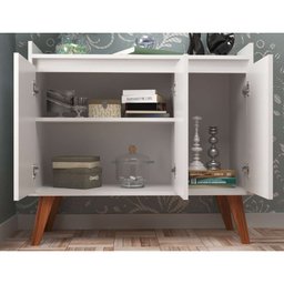 Aparador Buffet 90cm Mdf Branco Madri - On Móveis - 2