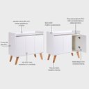 Ver imagem 4 de Aparador Buffet 90cm MDF Branco Madri - On Móveis