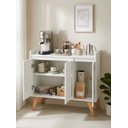 Ver imagem 2 de Aparador Buffet 90cm MDF Branco Madri - On Móveis