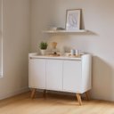 Ver imagem 1 de Aparador Buffet 90cm MDF Branco Madri - On Móveis