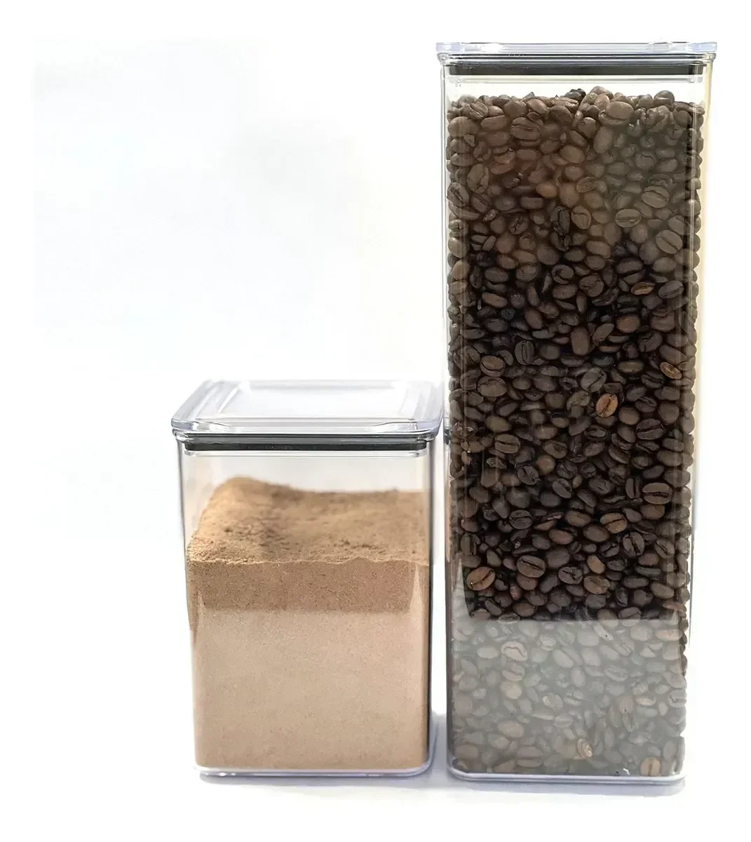 Ver imagem 4 de Kit 3 Potes Hermeticos Quadrados Vedacao Forte Cozinha Organizada Vitahome