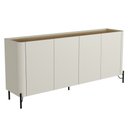 Ver imagem 1 de Buffet para Sala de Jantar 4 Portas 1 Gaveta Pés Industrial Preto Naim I03 Luna Louro - Lyam