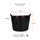 Ver imagem 2 de Balde Flexivel Cesto Multiuso Preto Roupa Brinquedos 15l
