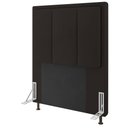 Ver imagem 3 de Cabeceira Cama Box Solteiro Veneza 90 Cm Suede MV Estofados Marrom