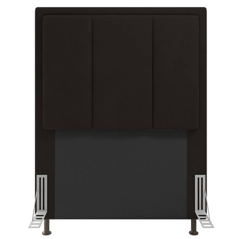Cabeceira Cama Box Solteiro Veneza 90 Cm Suede MV Estofados Marrom