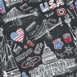 Papel de Parede Adesivo Vintage Quarto Jovem USA - N4604 - 1