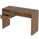 Ver imagem 2 de Mesa para Escritório Escrivaninha 2 Gavetas Nogal