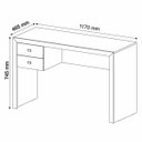 Ver imagem 3 de Mesa para Escritório Escrivaninha 2 Gavetas Nogal