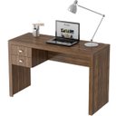 Ver imagem 1 de Mesa para Escritório Escrivaninha 2 Gavetas Nogal