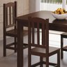 Conjunto Mesa com 4 Cadeiras em Madeira Maciça 120cm Castanho Diamante Shop Jm - 5