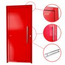 Ver imagem 2 de Porta Alumínio Lambril c/Puxador D.Vermelho 100 Brimak