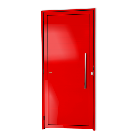 Porta Alumínio Lambril c/Puxador D.Vermelho 100 Brimak