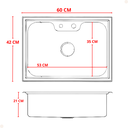 Ver imagem 2 de Kit Cuba Única Inox + Acessórios com Torneira Gourmet Flexível Preta e Lixeira de Embutir 5 Litros