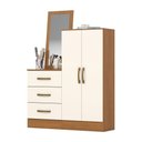 Ver imagem 2 de Cômoda Sapateira 2 Portas 3 Gavetas Cinamomo/off White B700 - Henn