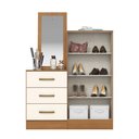 Ver imagem 3 de Cômoda Sapateira 2 Portas 3 Gavetas Cinamomo/off White B700 - Henn