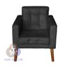 Sofá/poltrona/cadeira Decorativa Glamour Dubai com Pés em Madeira Preto - 3