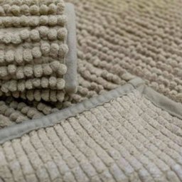 Tapete para Banheiro Bolinha Microfibra Absorvente Colors Bege - 2