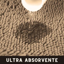 Tapete para Banheiro Bolinha Microfibra Absorvente Colors Bege - 3
