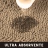 Tapete para Banheiro Bolinha Microfibra Absorvente Colors Bege - 3