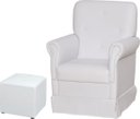 Ver imagem 1 de Poltrona de Amamentação Com Balanço e Puff Suzi Corino Branco - Phoenix Baby
