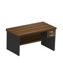 Ver imagem 1 de Mesa reta pé painel cor Nogal/Preto com gavetas 1,20×0,60×0,75 Maranello - 1342
