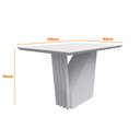 Ver imagem 5 de Mesa de Jantar Tampo com Vidro Lita 120 cm Off White Base Ypê - D’Rossi