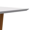 Ver imagem 2 de Mesa de Jantar Tampo com Vidro Lita 120 cm Off White Base Ypê - D’Rossi