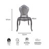 Cadeira de Jantar Acrilico Fume Princess 97x5cm X 52cm X 49cm - 4