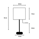 Ver imagem 3 de Abajur Sala Quarto Estilo Grande Pé Redondo Preto 50cm Altura com a Cúpula Preta