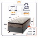 Ver imagem 2 de Cama Box Baú Atlanta Bege 96x203 Cinza Espuma D45 King House